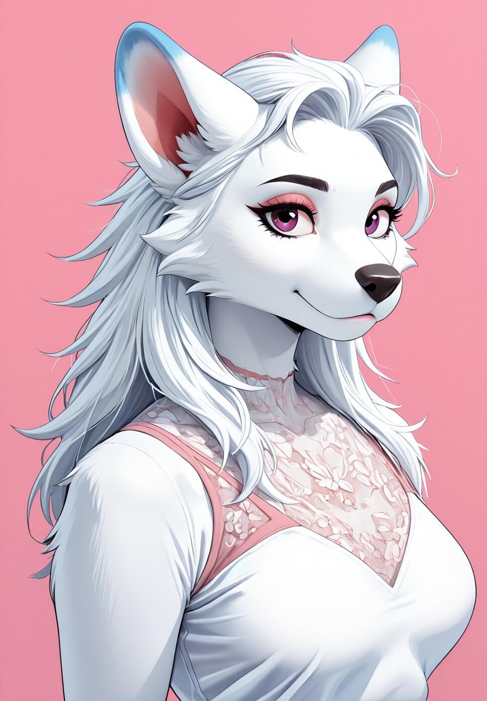 A detailed close-up of an anthropomorphic character with piercing eyes and dramatic cinematic lighting.