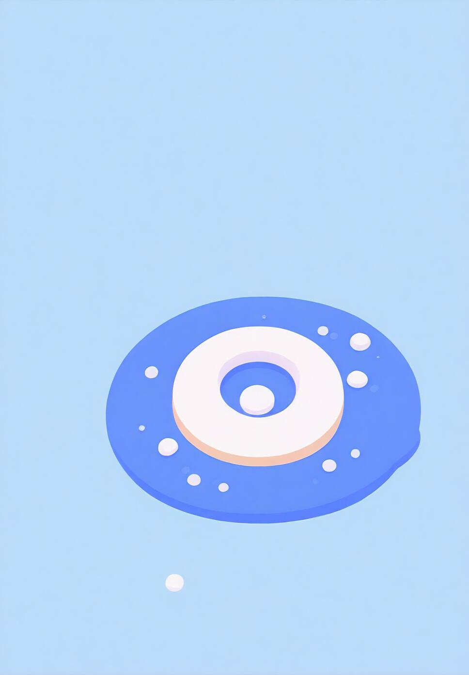 An aerial perspective of a person lying in fresh white snow, creating a beautiful snow angel.