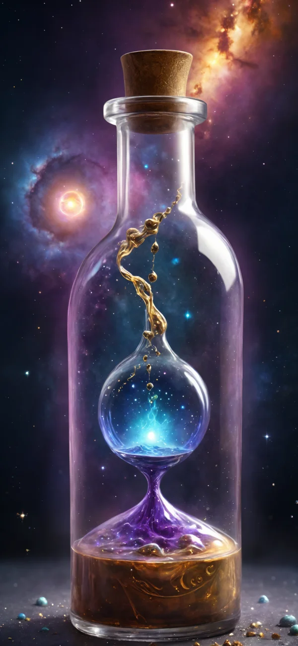 Cosmic Alchemy: The Hourglass of Creation