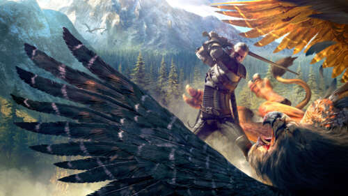 Geralt of Rivia, the protagonist from The Witcher 3: Wild Hunt, featuring his signature... 4K (Ultra HD) pictures for wallpaper