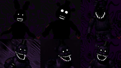 Shadow Freddy and Shadow Bonnie from the Five Nights at Freddy's video game series. 4K (Ultra HD) wallpaper images