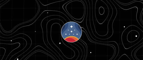 Minimalist dark sci-fi illustration of an astronaut silhouette in deep space, featuring... UWUHD free wallpaper