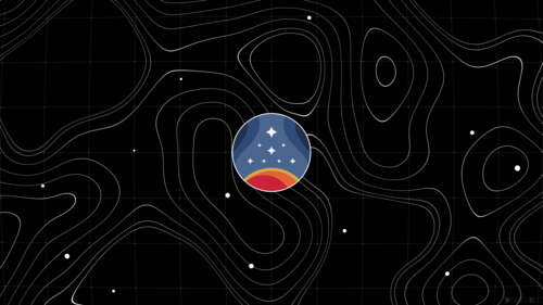 Minimalist dark sci-fi illustration of an astronaut silhouette in deep space, featuring... 4K (Ultra HD) free background images