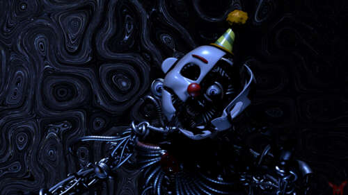 A close-up of the animatronic character Ennard from Five Nights at Freddy's: Sister... 4K (Ultra HD) wallpaper photo gallery download