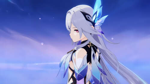 A beautiful anime waifu character in the aesthetic style of Genshin Impact 4K (Ultra HD) wallpaper images