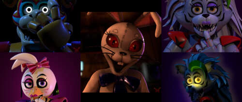 Glamrock Freddy and Vanny from the video game Five Nights at Freddy's: Security Breach UWUHD ps4 wallpaper