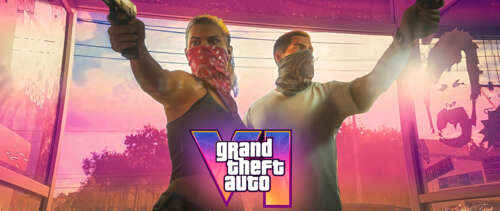 Protagonists Lucia and Jason from Grand Theft Auto VI captured in a vibrant, sun-drenched... UWUHD free desktop wallpaper
