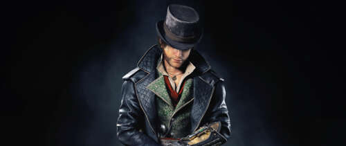 A cinematic close-up of Jacob Frye from the video game Assassin's Creed Syndicate. UWUHD wallpaper download