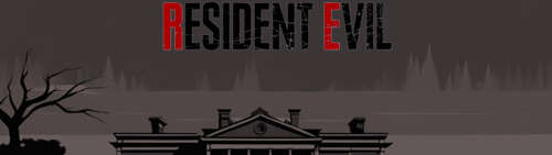 Jill Valentine from Resident Evil confronting zombies in a dark, atmospheric mansion... Dual UHD background images hd