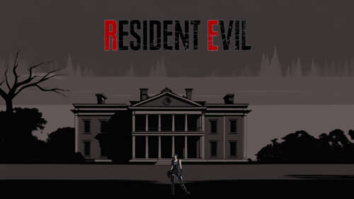 Jill Valentine from Resident Evil confronting zombies in a dark, atmospheric mansion... 4K (Ultra HD) background images hd