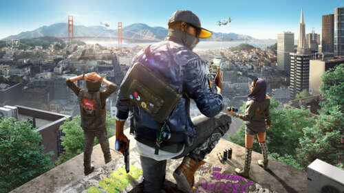 Marcus Holloway from Watch Dogs 2 standing in a city street 8K free hd wallpapers
