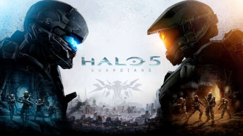 Master Chief in his signature MJOLNIR armor from the Halo video game franchise. 8K free desktop wallpaper