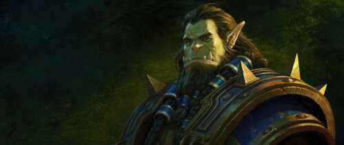 Thrall, the iconic Orc shaman from World of Warcraft UWUHD free background