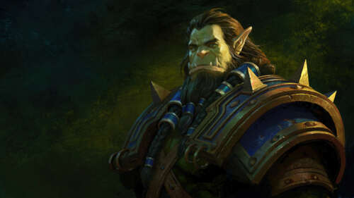 Thrall, the iconic Orc shaman from World of Warcraft 8K computer backgrounds