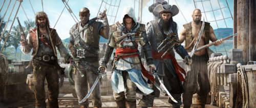 A highly detailed portrait of Edward Kenway from Assassin's Creed IV: Black Flag UWUHD desktop wallpaper
