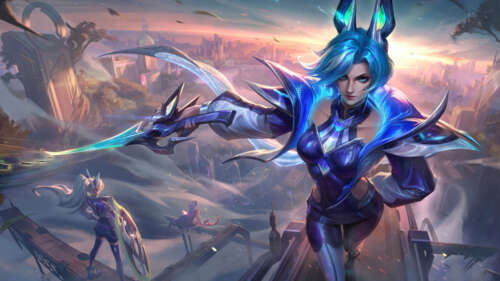 Fiora, the Grand Duelist from League of Legends, prepared for battle. 8K pictures for wallpaper