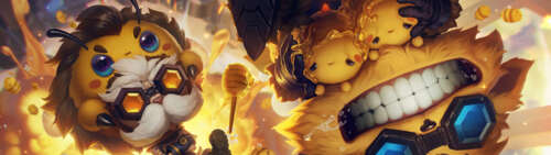 Heimerdinger and Ziggs from League of Legends depicted in a vibrant video game art... Dual UHD wallpaper photo gallery download