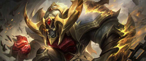 A powerful depiction of Alistar, the Minotaur champion from League of Legends. UWUHD free background