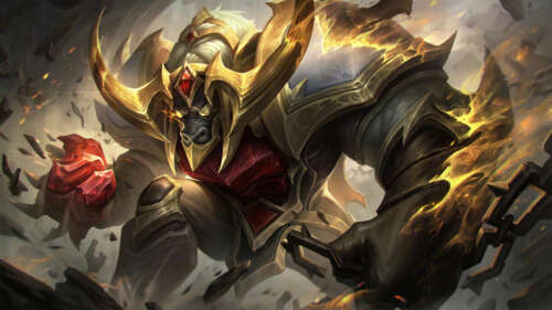 A powerful depiction of Alistar, the Minotaur champion from League of Legends. 4K (Ultra HD) wallpaper for laptop download