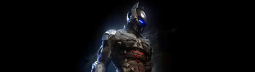 A portrait of Jason Todd, the Arkham Knight, featuring piercing glowing blue eyes... Dual UHD background images hd