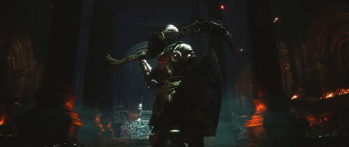 A Lothric Knight in heavy, battle-worn armor from the video game Dark Souls III:... UWUHD wallpaper for pc download