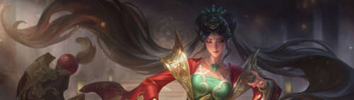 A beautiful portrait of Sona from League of Legends. Dual UHD free wallpaper
