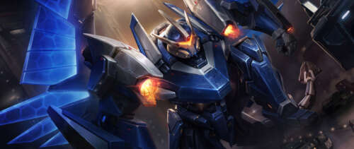 A massive mecha-style robot inspired by Galio from League of Legends, featuring heavy... UWUHD desktop wallpaper