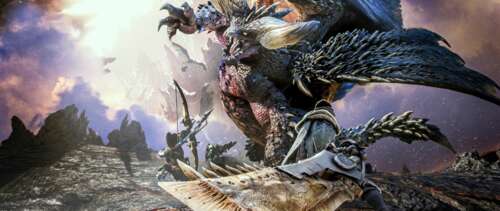 The Elder Dragon Nergigante from the video game Monster Hunter: World. UWUHD free background