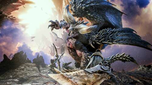 The Elder Dragon Nergigante from the video game Monster Hunter: World. 4K (Ultra HD) desktop wallpaper