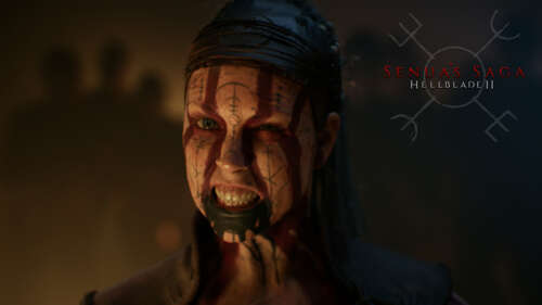 A dramatic and highly detailed close-up of Senua from the video game Senua's Saga:... 4K (Ultra HD) wallpaper images