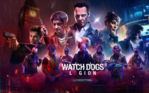 A character from Watch Dogs: Legion wearing futuristic techwear standing in a dark,... 7680x4800 wallpaper photo gallery download