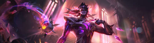 Vladimir from League of Legends surrounded by dark, swirling blood magic. Dual UHD free background