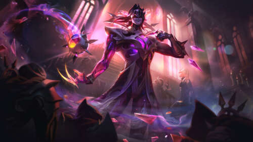 Vladimir from League of Legends surrounded by dark, swirling blood magic. 4K (Ultra HD)