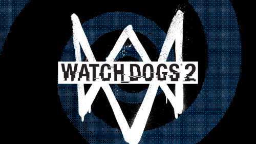 Watch Dogs 2 game logo and character Marcus Holloway in a high-tech hacking theme. 8K computer backgrounds