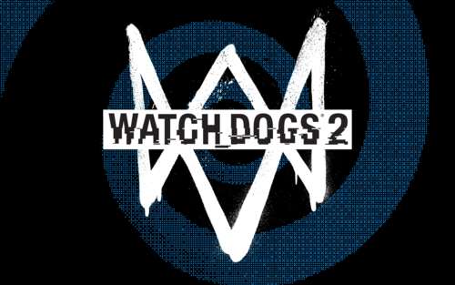 Watch Dogs 2 game logo and character Marcus Holloway in a high-tech hacking theme. 7680x4800 free background images