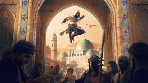 Basim Ibn Ishaq from Assassin's Creed Mirage wearing his signature hooded assassin... 4K (Ultra HD) high definition wallpaper