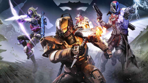 A heroic Guardian from the video game Destiny: The Taken King facing the darkness. 8K high definition wallpaper