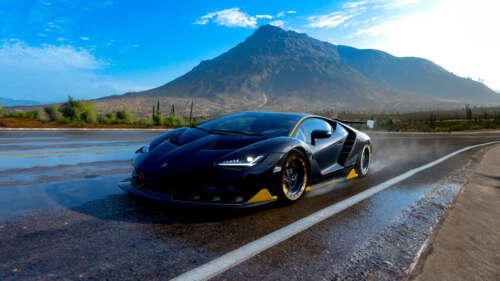 A high-performance Lamborghini Centenario supercar captured during gameplay in Forza... 4K (Ultra HD) pictures for wallpaper