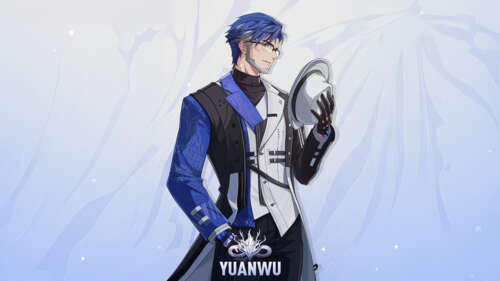 A high-quality character illustration of Yuanwu from the video game Wuthering Waves 8K desktop wallpaper