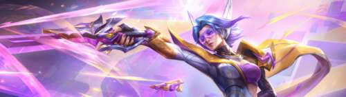 Fiora from League of Legends: Wild Rift in a combat-ready pose with her signature... Dual UHD desktop wallpaper