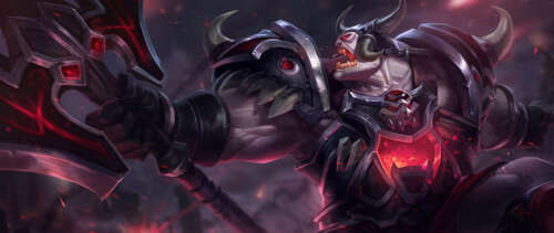 Sion, the undead juggernaut from League of Legends, standing in a powerful pose. UWUHD free wallpaper