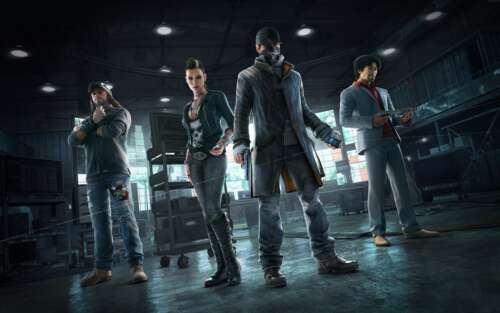 A detailed depiction of Aiden Pearce from the Watch Dogs video game, wearing his... 7680x4800 free wallpaper