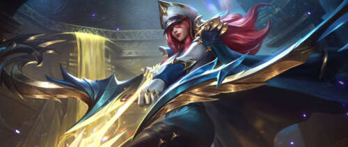 A portrait of Ashe, the Frost Archer, from the video game League of Legends. UWUHD background images hd