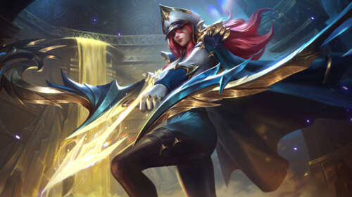A portrait of Ashe, the Frost Archer, from the video game League of Legends. 4K (Ultra HD) background images hd