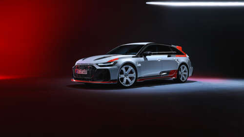 A high-performance Audi RS6 Avant GT luxury car with aggressive body styling and... 8K wallpaper