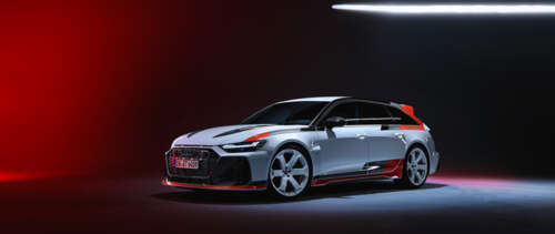 A high-performance Audi RS6 Avant GT luxury car with aggressive body styling and... UWUHD