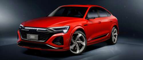 A high-performance Audi SQ8 luxury SUV featuring a modern and aerodynamic design. UWUHD free wallpaper