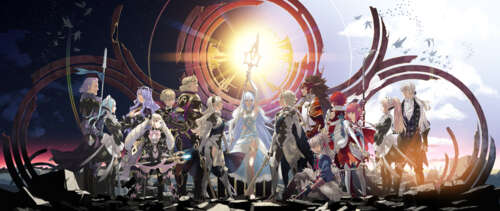 Azura and Corrin from the Fire Emblem Fates video game standing together. UWUHD wallpaper for laptop download