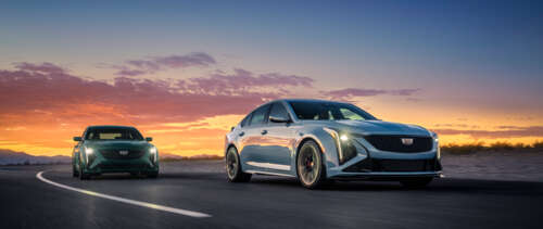 A sleek and powerful Cadillac CT5-V Blackwing sedan captured in high detail. UWUHD wallpaper for pc download