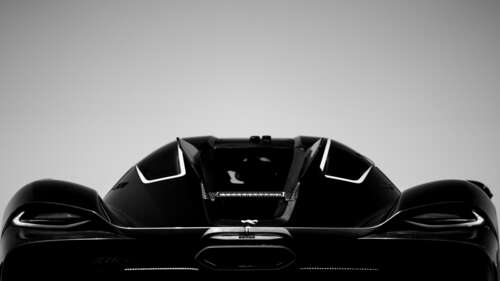 A detailed view of the aerodynamic Koenigsegg Jesko Absolut hypercar. 4K (Ultra HD) high definition wallpaper